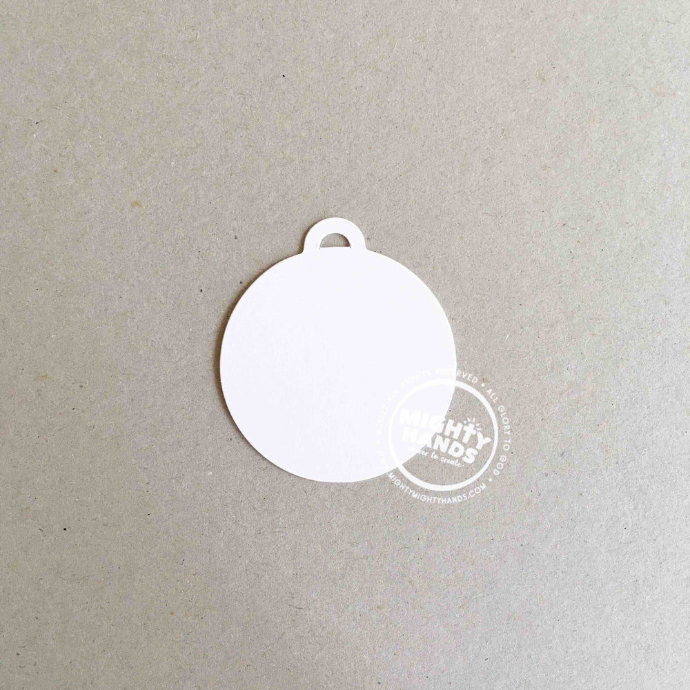 White Round Gift Tags / Bookmarks (20 pcs)