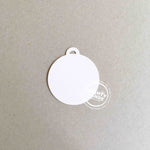 White Round Gift Tags / Bookmarks (20 pcs)