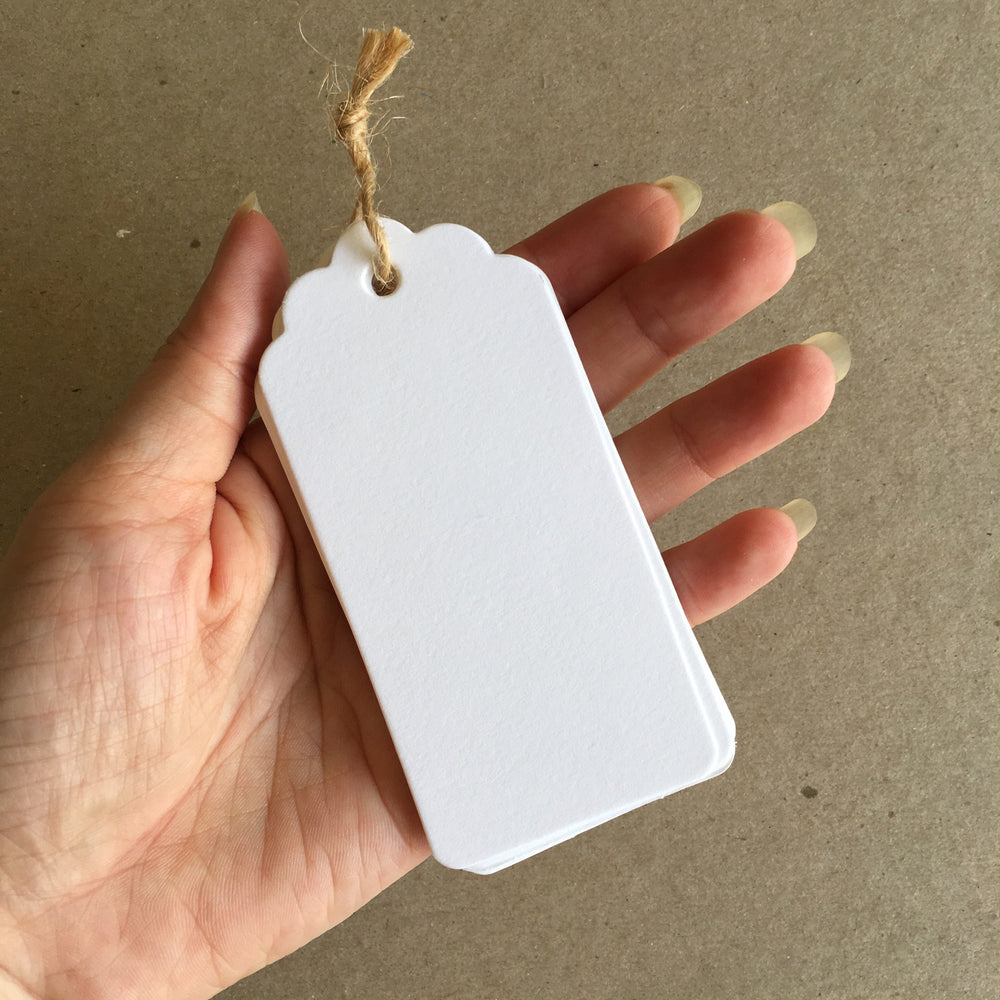 White Gift Tags / Bookmarks (20pc)