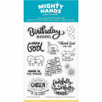 christian photopolymer clear stamp birthday blessing jesus god mighty hands card scrapbook bible journaling
