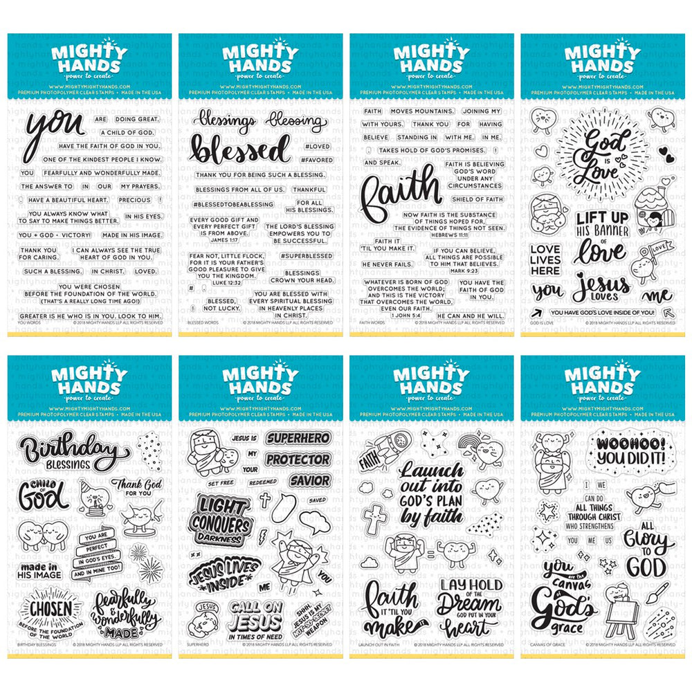 mighty hands christian photopolymer clear stamps faith you blessed words god is love birthday blessings superhero launch out in faith canvas of grace card scrapbooking paper crafting