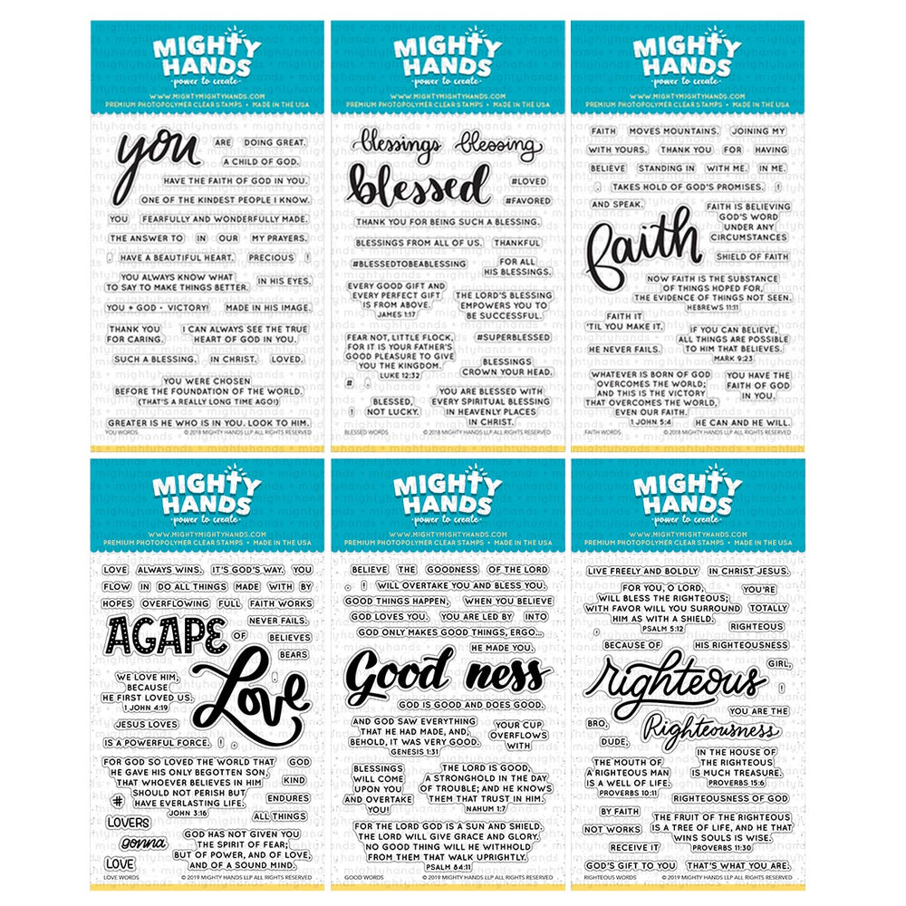 Words Bundle Clear Stamps