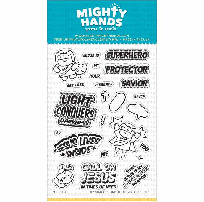 Superhero Clear Stamp Set - Christian Faith Cards & Gifts – Mighty